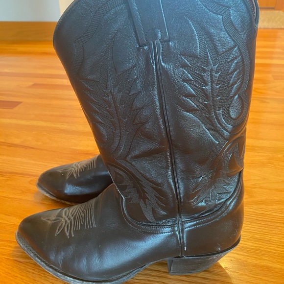 Men’s Vintage Tony Lama Boots - Black - Size 10.5 - Picture 1 of 6